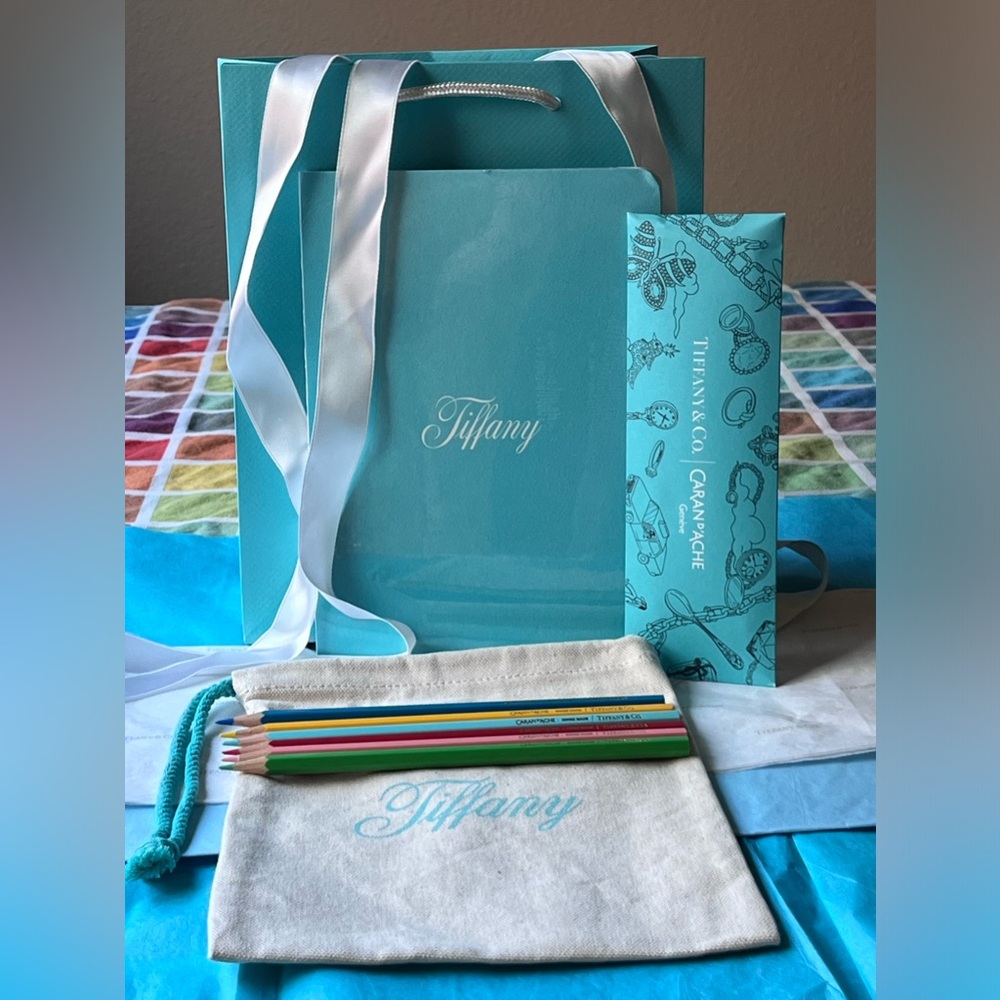 ✏️ TIFFANY & CO. X CARAN D’ACHE PENCILS & NOTEBOOK & POUCH BUNDLE ✏️ NWT ✏️